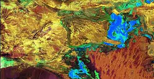 Images of Earth form Landsat satellites