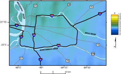 Memphis Area Hazard Map