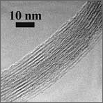 Microphotograph of carbon single wall nanotubes.