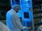 Photo of Veena Misra and John Muth in the NCSU Nanostructures Laboratory.