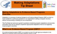 Thumbnail image of Making Adaptations Tip Sheet