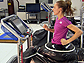 Jenny Simpson running on special treadmill