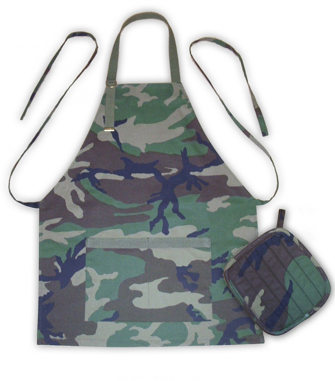 Camo BBQ Apron and Pot Holder