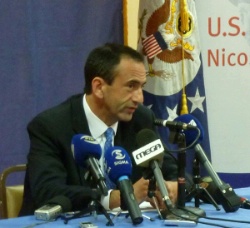 Date: 07/13/2012 Description: Assistant Secretary of State for European and Eurasian Affairs Phillip H. Gordon participates in a press conference in Nicosia, Cyprus. - State Dept Image