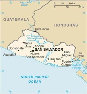 Date: 02/03/2010 Description: Map of El Salvador. © CIA World Factbook