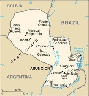 Date: 03/30/2010 Description: Map of Paraguay. © CIA World Factbook