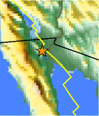 Small map showing earthquake