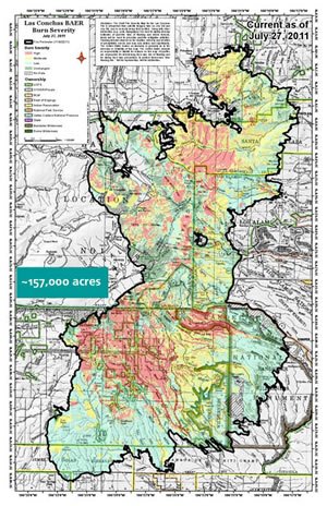 Las Conchas burn area