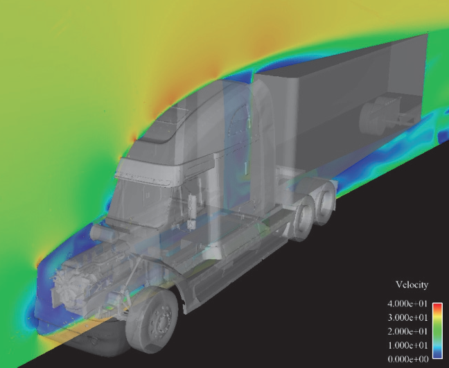 Using computer modeling technology from Lawrence Livermore National Laboratory (LLNL), truck manufacturer Navistar is able to improve vehicle fuel efficiency and durability without the expense of wind tunnel testing. | Photo courtesy of LLNL Livermore Valley Open Campus.