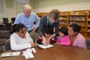 Recently, FBI New Haven Citizens Academy Alumni Association board member Jack Caldwell (shown above) delivered 200 FBI Child ID Kits to the Mercy Learning Center in Bridgeport, Connecticut. Since 1987, the Mercy Learning Center has been providing basic literacy and life skills training to low-income women in the greater Bridgeport area. The center’s programs focus on empowering and providing dignity, economic self-sufficiency, and hope to those who are less fortunate. Also shown here is a center volunteer helping a family fingerprint their children with the ID kit.