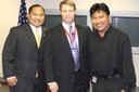 On May 31, employees of the FBI’s Norfolk office celebrated Asian-Pacific American Heritage Month to pay tribute to the generations of Asian and Pacific Islanders who have enriched America’s history. Ron Villanueva (left), Virginia House of Delegates, spoke during the ceremony about the history of Asian-Pacific Heritage Month and his personal experiences growing up in the U.S. as a Filipino-American. Villanueva was the first Filipino-American elected to Virginia state government. Other guests included Nony Abrajano, Regional Chair of the National Federation of Filipino Associations of America, and Leo Bierneza (right), who performed special music. Said Norfolk Special Agent in Charge John Boles (middle), “Our lives are enhanced when we understand and appreciate many cultures.”