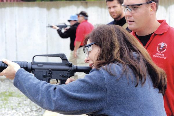 June 3, 2005:  Diplomatic Security sharpshooter training during the "DSAC/Iraq" course offered by the DS Training Center in Virginia. In February 2007, the course was expanded into the Foreign Affairs Counter Threat course to prepare government employees for service in various high-threat environments abroad. (Source: DS Records)