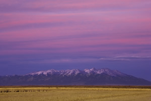 San Luis Valley at Dusk. Copyright, Joe Zinn (2009)