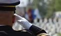 Cadet saluting