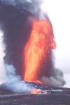 Lava fountain at Pu`u `O`o vent on Kilauea Volcano