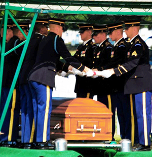 Burial at Arlington National Cemetery