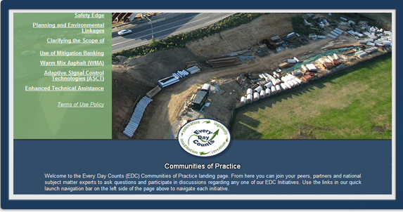 Picture of the EDC Communities of Practice web page.
