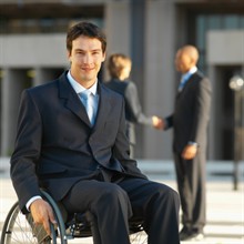 Photo of student on wheelchair