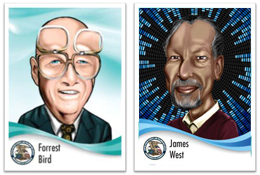 Forrest Bird & James West trading cards