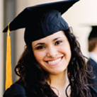 Student in graduation garb