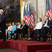 Senator John McCain (R-AZ) pays tribute to Daw Aung San Suu Kyi during a Congressional Gold
Medal Ceremony in her honor.  September 19, 2012.  (Official Photo by Heather Reed)

--
This official Speaker of the House photograph is being made available only for publication by news organizations and/or for personal use printing by the subject(s) of the photograph. The photograph may not be manipulated in any way and may not be used in commercial or political materials, advertisements, emails, products, promotions that in any way suggests approval or endorsement of the Speaker of the House or any Member of Congress.