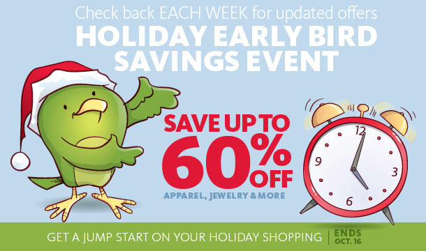 Holiday Early Bird Savings