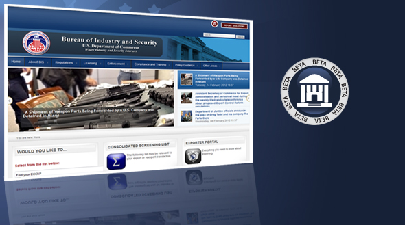Redesigned Bureau of Industry and Security Website