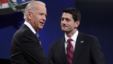 Republican vice presidential candidate, Rep. Paul Ryan, R-Wis., right, greets Vice President Joe Biden at the beginning of the vice presidential debate, Oct. 11, 2012 at Centre College in Danville, Ky. 