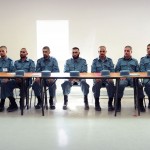 A group of Army National Police recruits sit in a classroom at NPTC – Wardak which was toured by National Training Mission Afghanistan and international leadership July 10. (U.S. Air Force photo by Senior Airman Kat Lynn Justen)