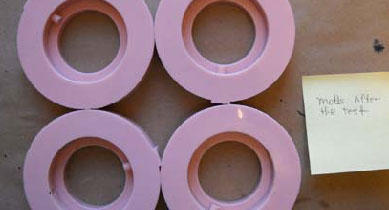ABCD Silicone Rings after No-Trim ABCD Test.
