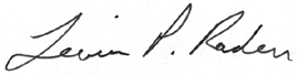 Signature of Lewis P. Raden