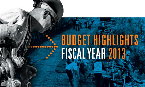 Feature photo os workers highlighting the 2013 DOT Budget Highlights