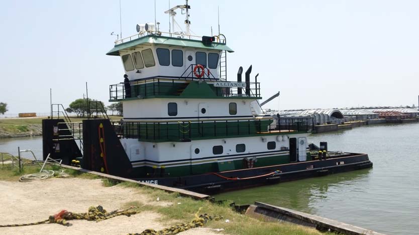 Figure 2. Uninspected towing vessel <i>Alliance</i>, postaccident.