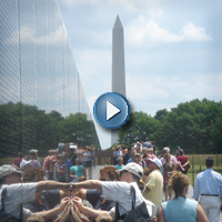 Visitors at Vietnam Veterans Memorial