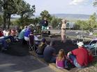 Visitors enjoy a geology program at Smoky Mountain Campground.