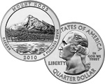 Mount Hood National Forest Quarter Obverse and Reverse