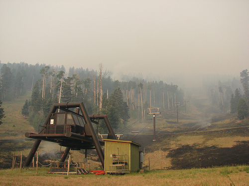 Fire scars Pajarito Ski Hill