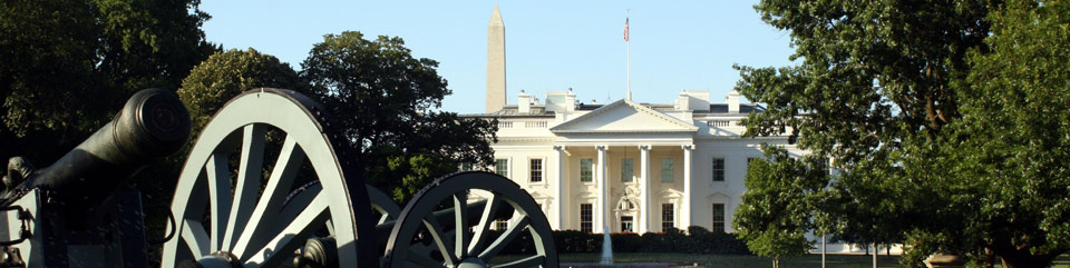 View of the White House's north side from Layfatte Park 