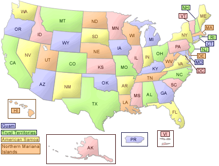 Map of the United States