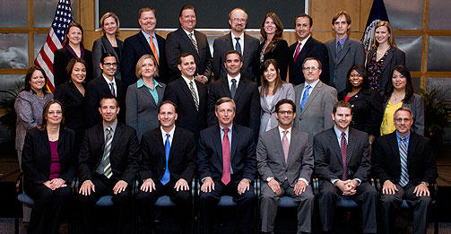 Graduates of the agency's latest Leadership Potential Program pose for a �class picture.