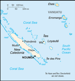 Map of New Caledonia