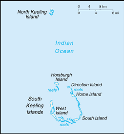 Map of Cocos (Keeling) Islands