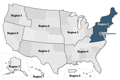 map of region five