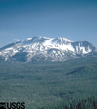 Photo of Mammoth Mountain on the southwest rim of Long Valley Caldera.