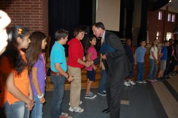 Congressman Olson visits Rogers Middle School in Pearland, Texas