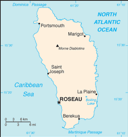 Map of Dominica