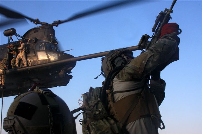 Norwegian special operations forces clear the deck of ROS Midia (LSNS 283) as a part of Exercise Jackal Stone 2011, on Sept. 14, 2011, in Romania. Jackal Stone is an annual multinational special operations exercise designed to promote cooperation and interoperability between participating forces, build functional capacity and enhance readiness. This year nine nations are participating in various locations in Bulgaria, Romania and Ukraine. 