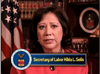 Image of Secretary Solis from a video