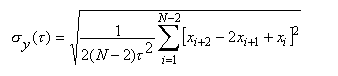 Allan deviation equation for phase measurements