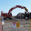 Demolishing large vertical tanks near U Plant